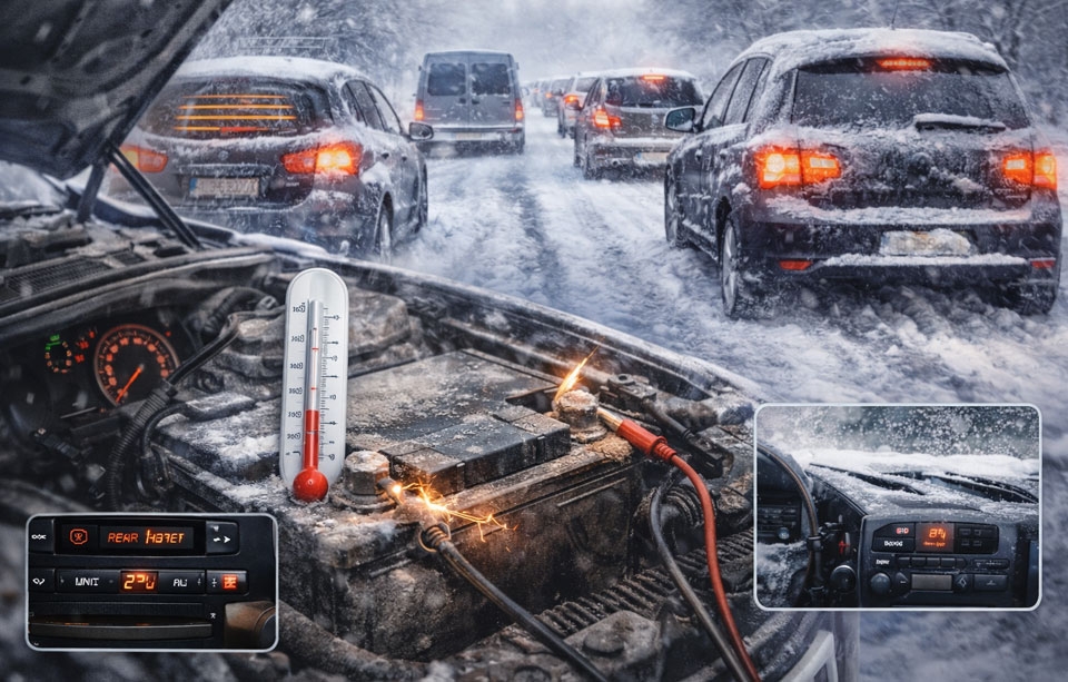 تأثیر رانندگی در برف و ترافیک زمستانی بر عملکرد باتری خودرو