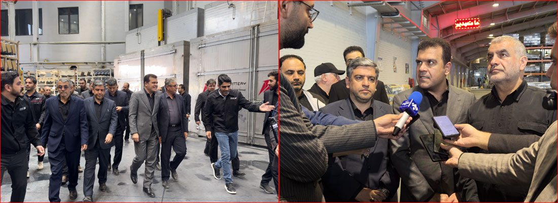 بازدید مسئولان از کارخانه آکوباتری